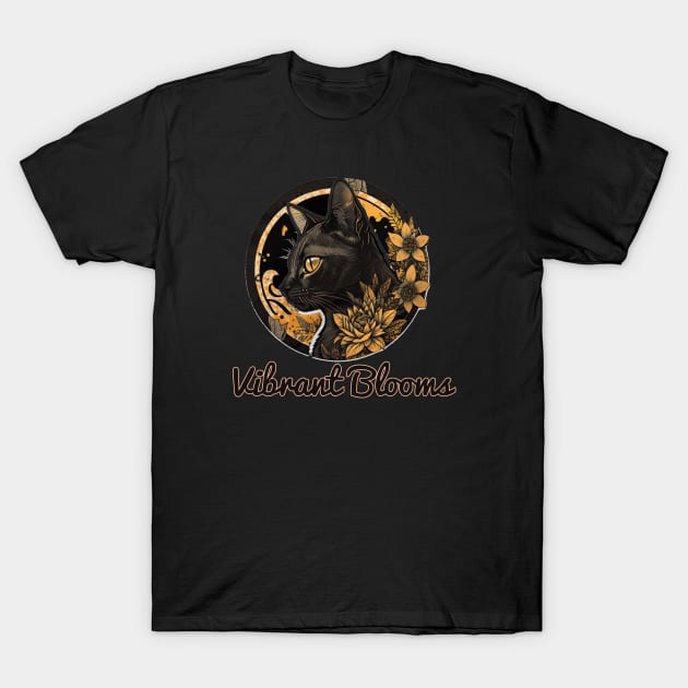 Celebrating Heritage: The African Black History Cat and Flowers T-Shirt by Teeboom St